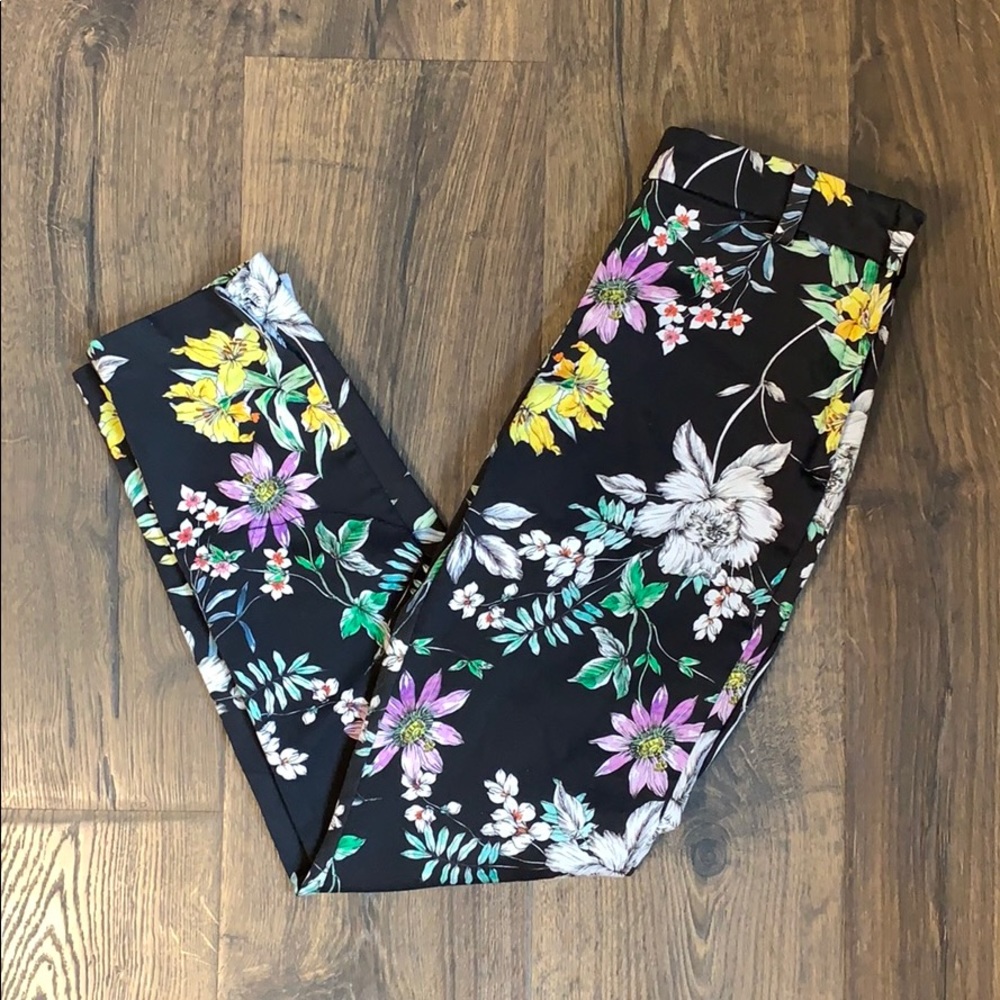 H+M Pedal Pusher Floral Pants